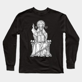 Alpha and Omega - black bkg Long Sleeve T-Shirt